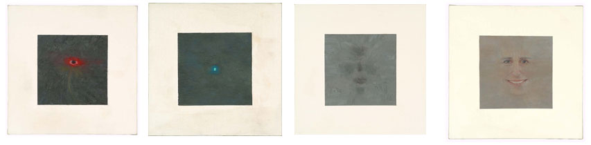 Variations on a Grey Square 1-4, 2006, oil on canvas, 44 X 44 cm