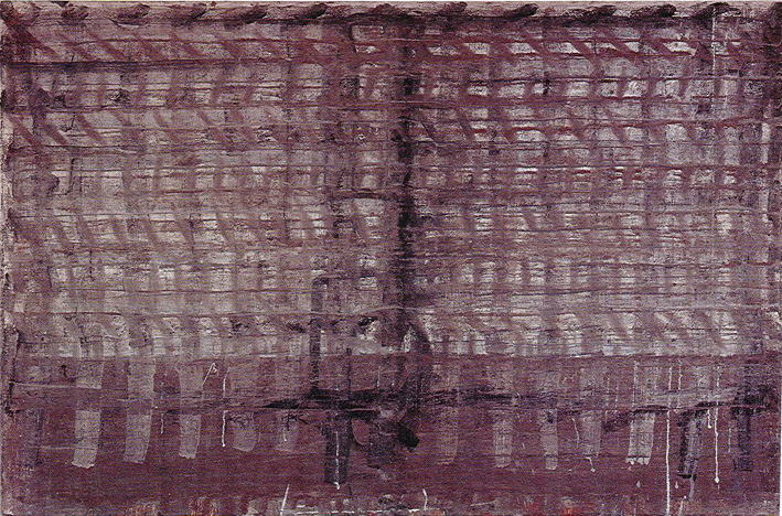 משה קופפרמן, ללא כותרת, 1987, שמן על בד, 194.5/130 ס"מ