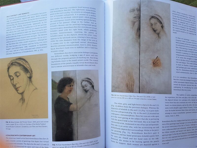 Page of Pnina Rosenberg's article about artist Malva Schalek,, with homage by Ruth Kestenbaum Ben-Dov
