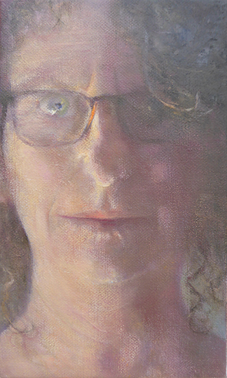 Self-Portrait of artist, close up with glasses